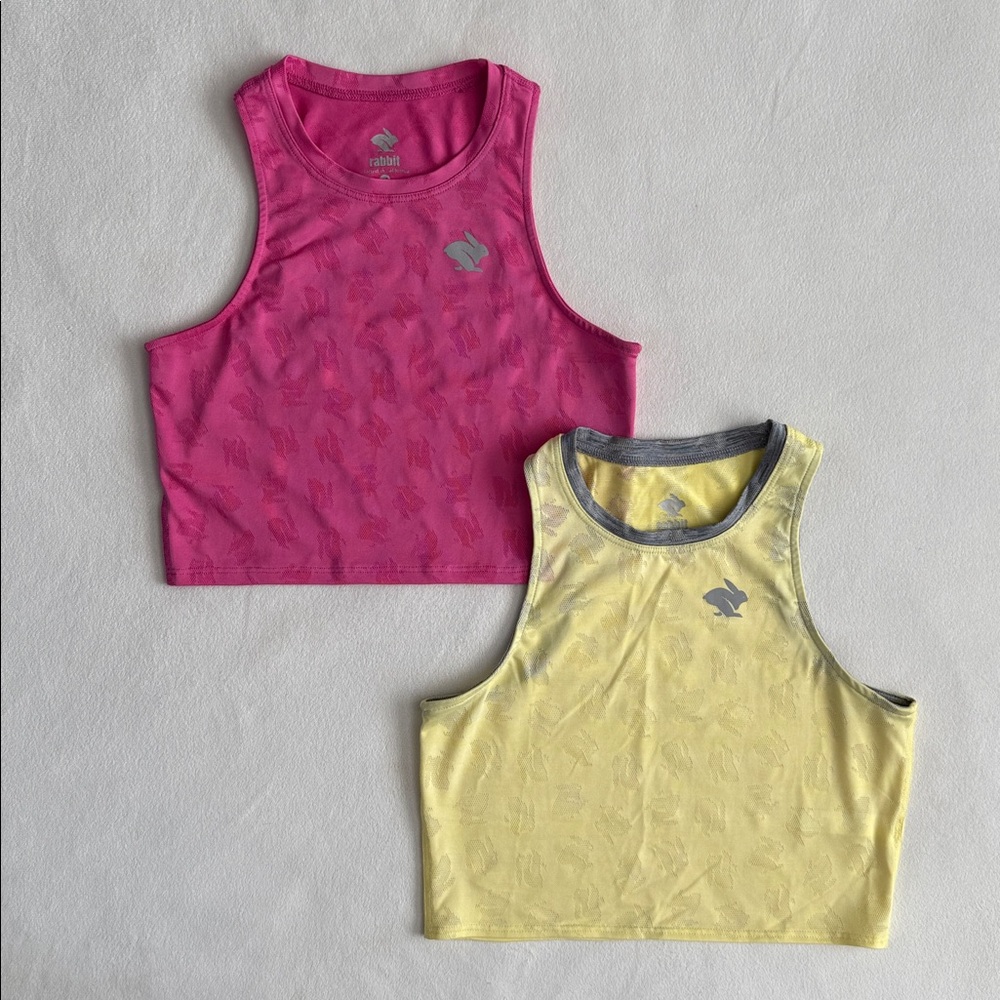 Bundle of 2 - rabbit Crop Hop rabbitKNIT yellow/gray and pink